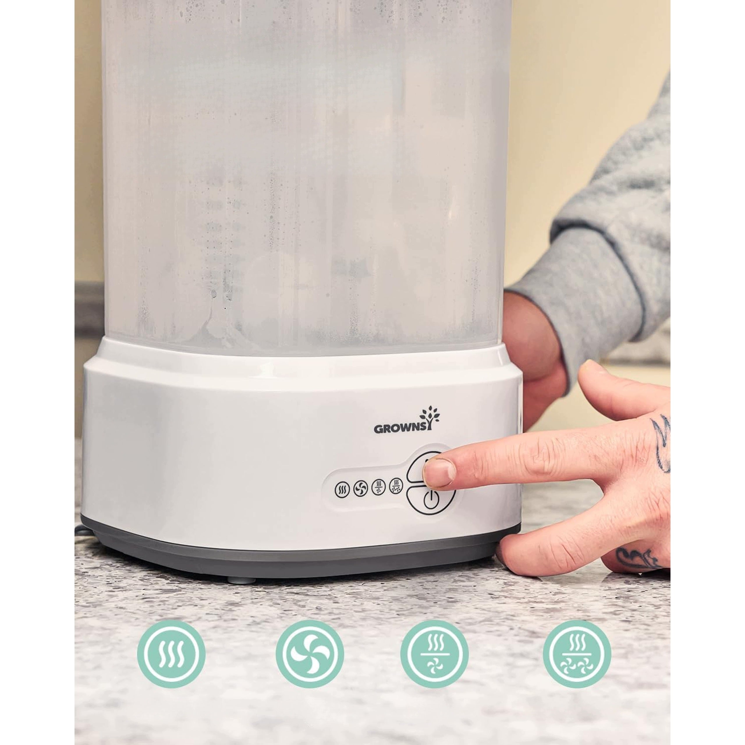Bottle Sterilizer and Steam Dryer 5 in 1 GROWNSY 8 min Compact Medical device no
