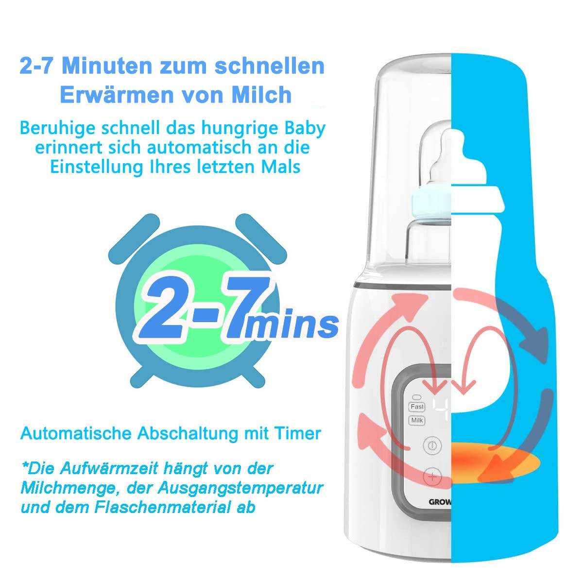 Bottle Warmer Sterilizer Grownsy Batteries included no
