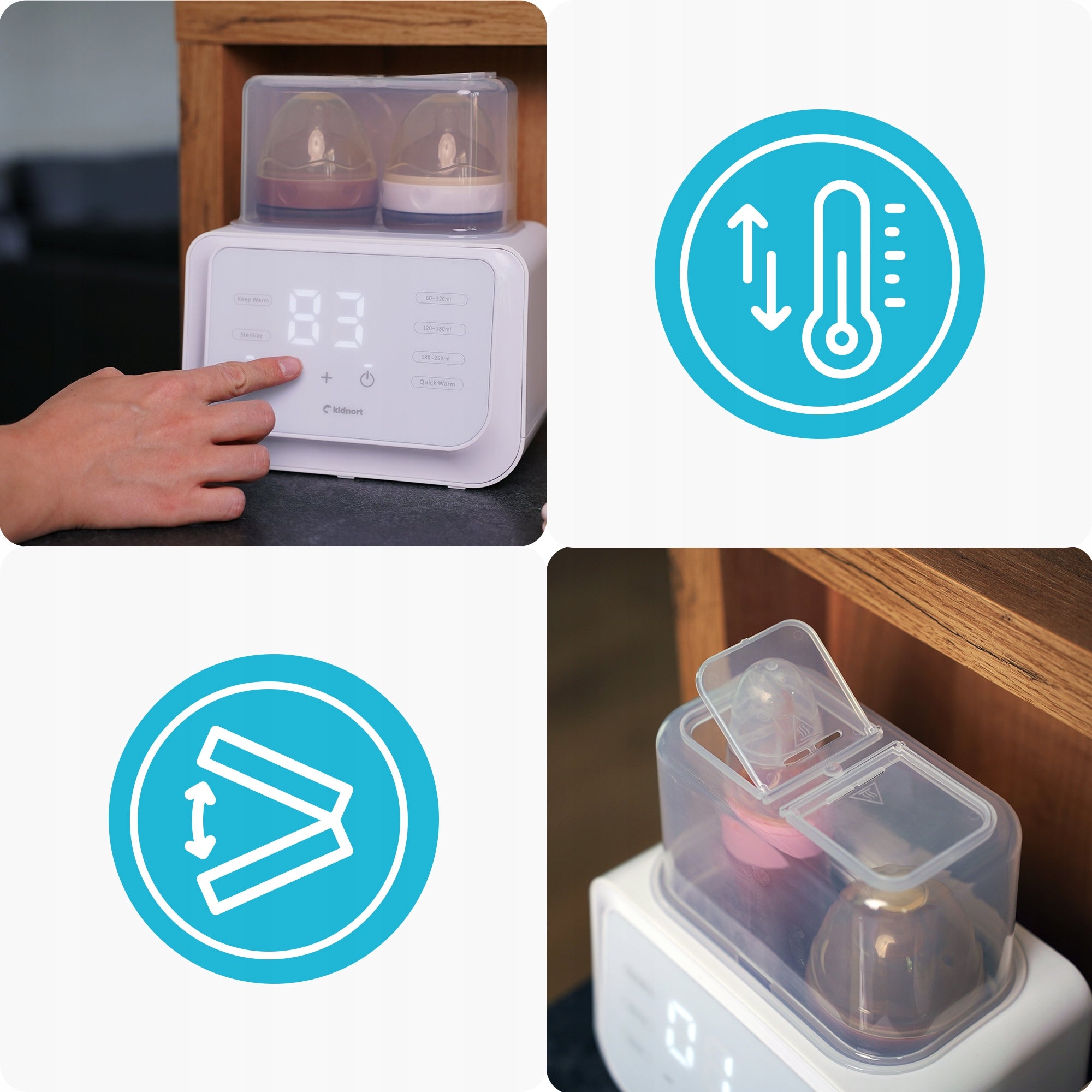 Bottle warmer, baby milk, STERILIZER - Hap Packaging status original