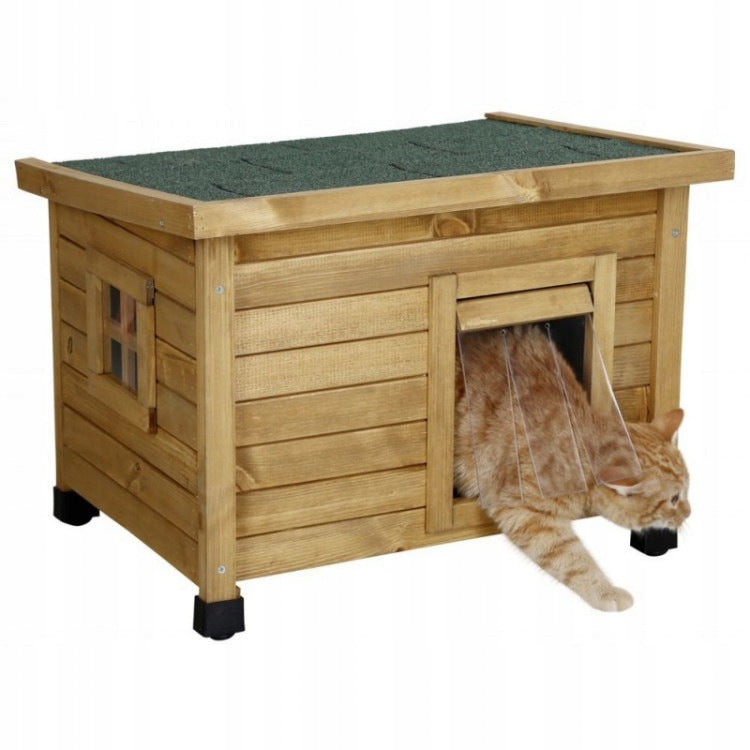 Bouda kočičí, domeček RUSTICA hnědá, 57 x 45 x 43 cm Product width 45 cm