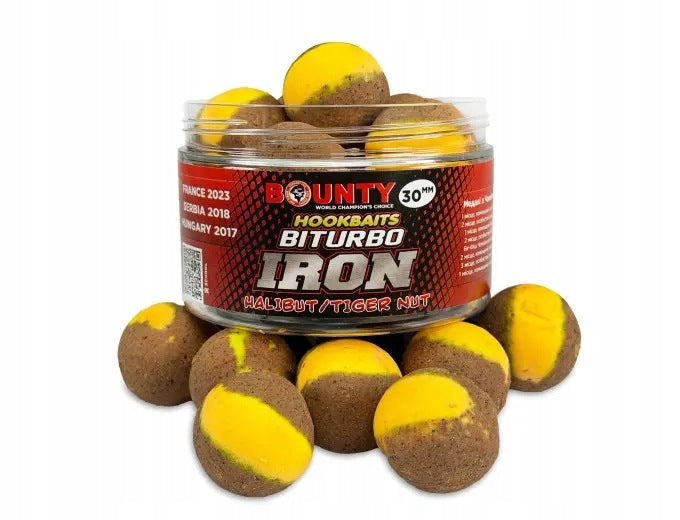 Bounty Premium Hookbait BITURBO IRON Halibut/Tiger Nut 10/12mm