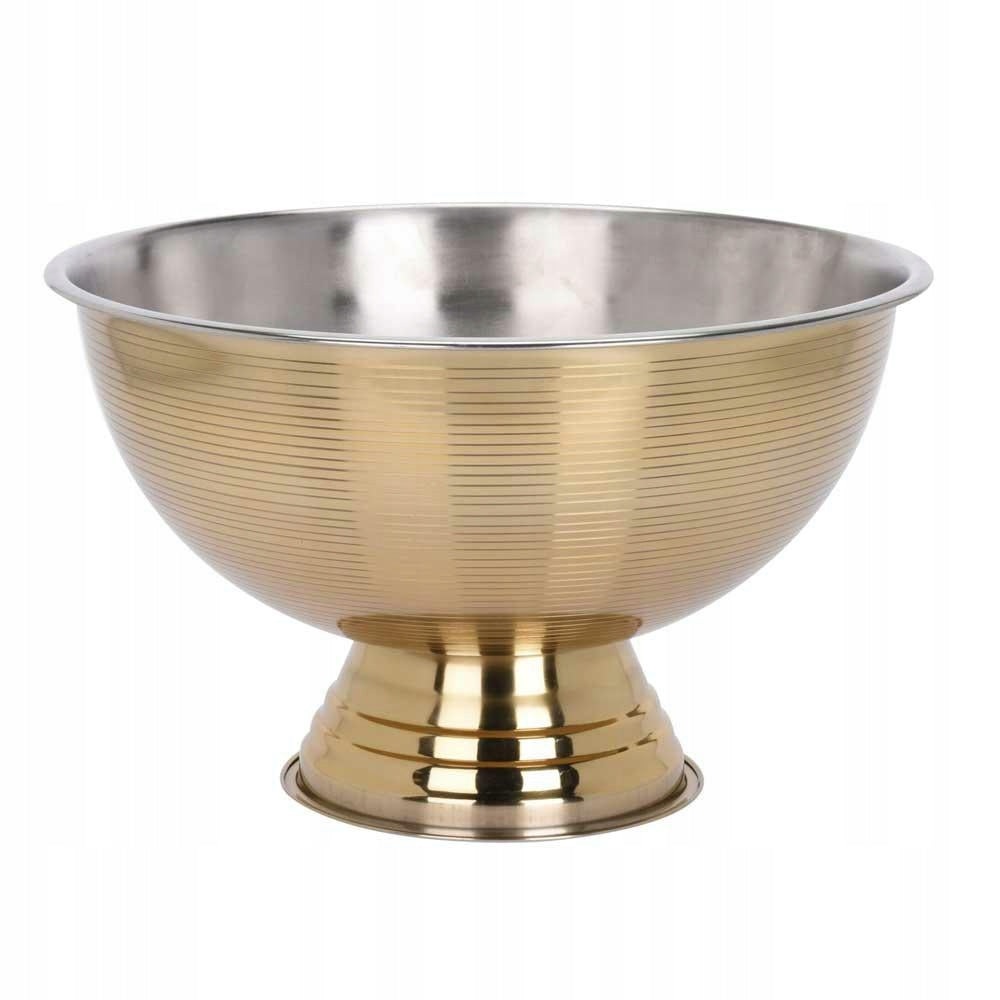 Bowl on the leg gold steel 39,5 cm COOLER CONTAINER FOR COOLING gold