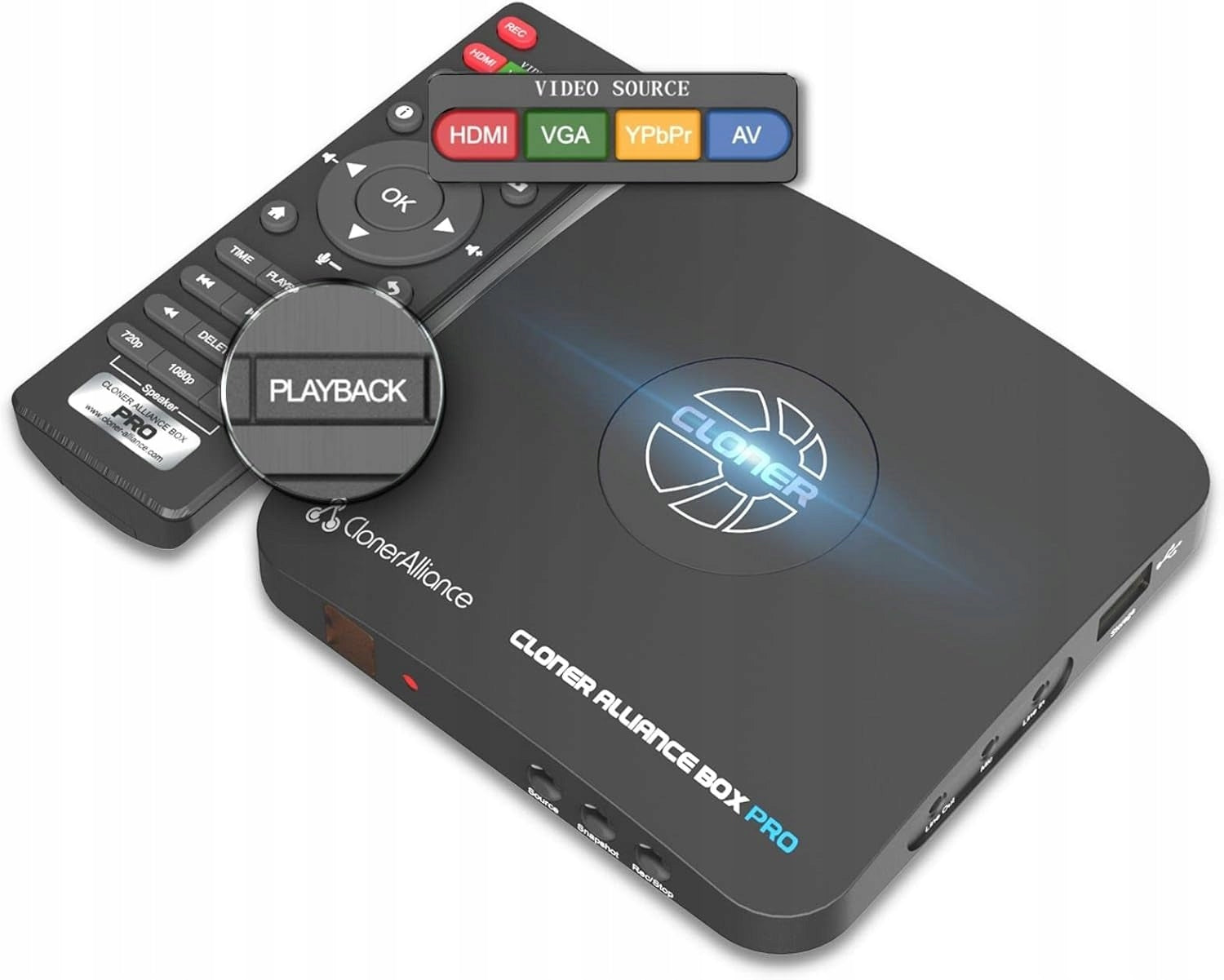 Box Pro, 108060 frames per second video recorder, DVR with HDMI capture