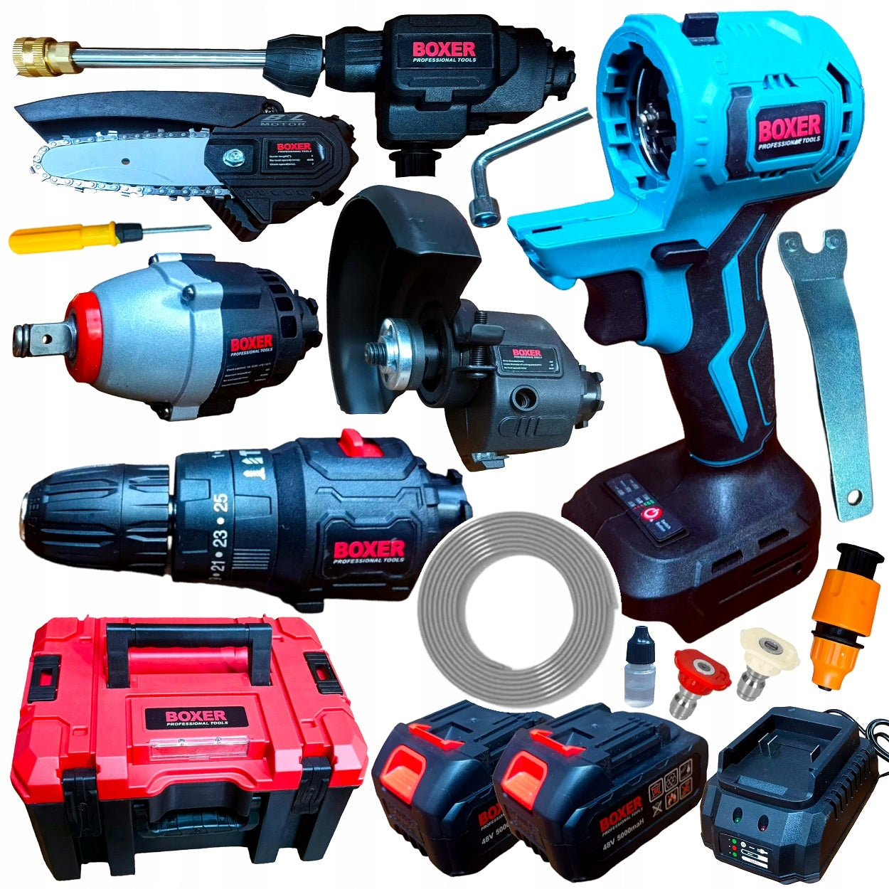 Boxer 48V Cordless Power Tool Kit with Wrench and Screwdriver