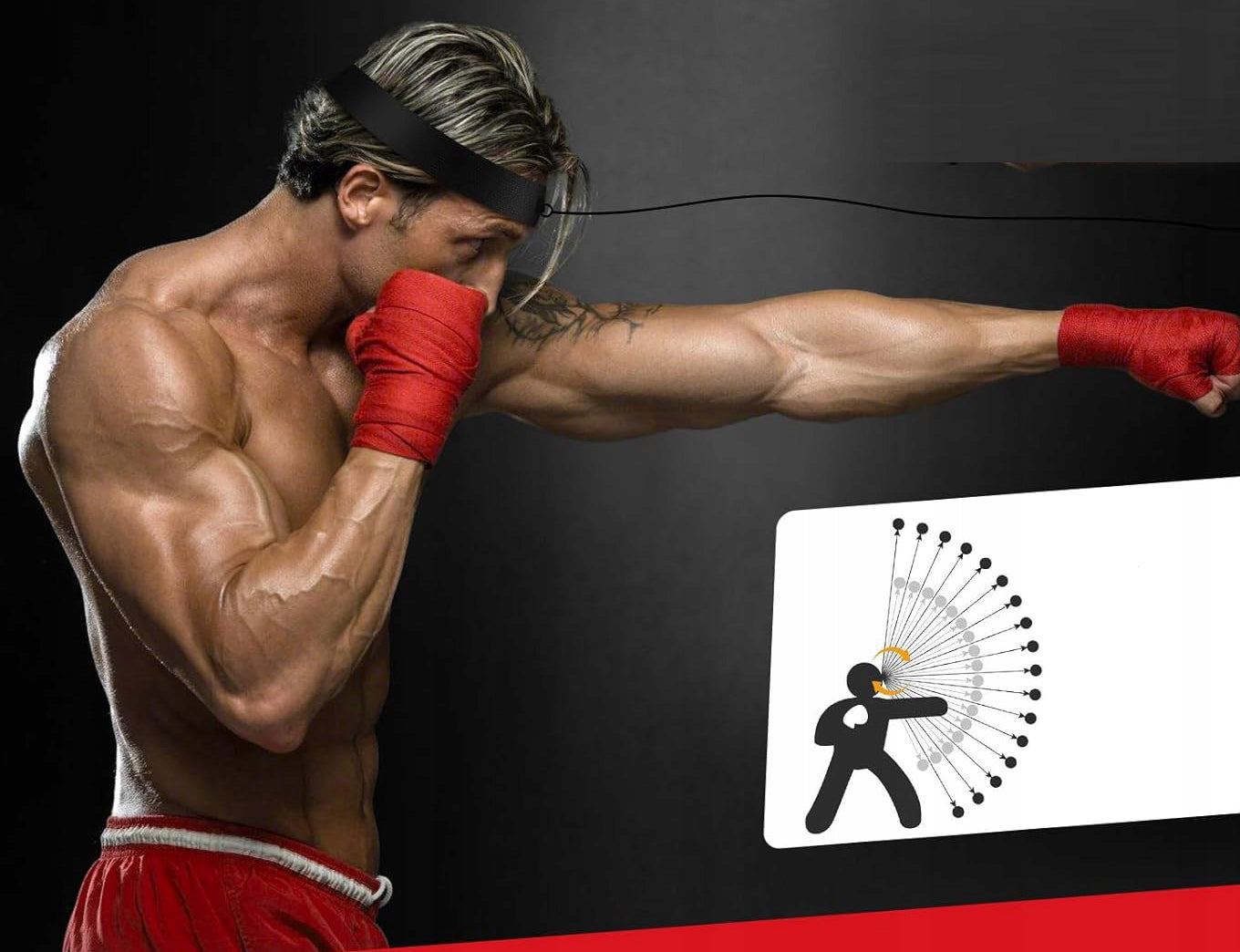Boxing Gloves for Children + Pads + Reflective Ball + Bandages 4in1 Manufacturer code 16014193-1