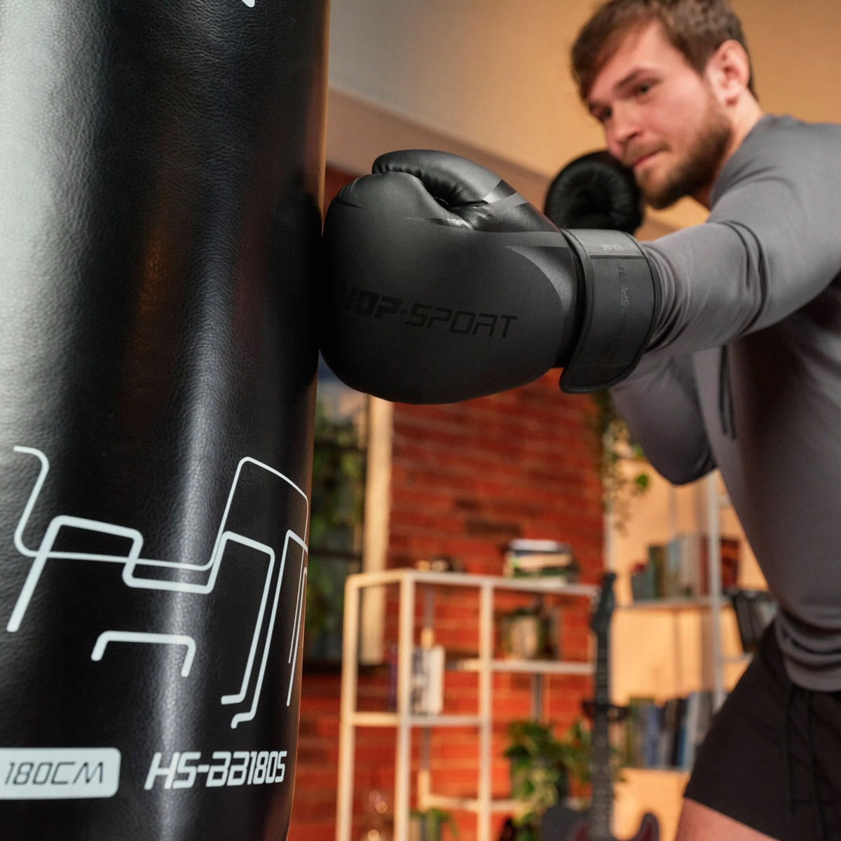 Boxing gloves 12oz training black hook-and-loop for boxing Packaging status original