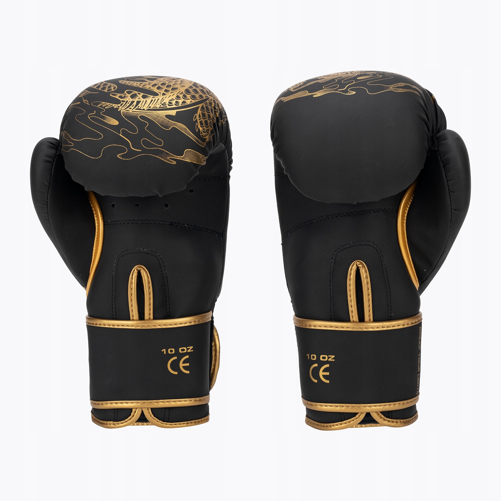 Boxing gloves DBX BUSHIDO "Gold Dragon" gold/black 14 oz Color black