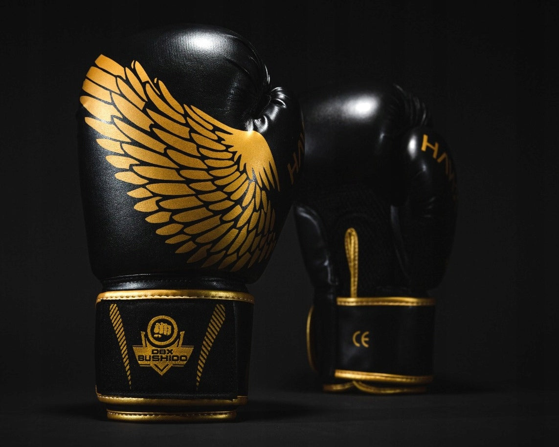 Boxing gloves DBX BUSHIDO "HAWK" Active Clima black-gold B-2v17 Brand DBX BUSHIDO