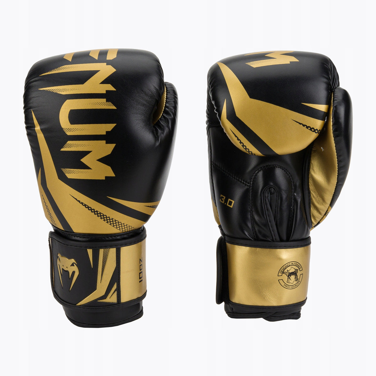 Boxing gloves Venum Challenger 3.0 black/gold 16 oz