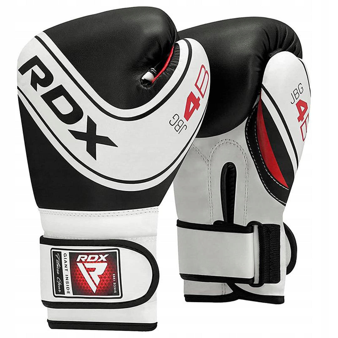 Boxing gloves for children training RDX 4B Black and white r. 6oz Color black