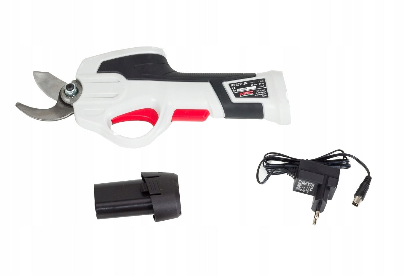 Branch PRUNER NAC 7,2V to 18 mm + AKU 1,5 Ah + Charger Working length 4 cm