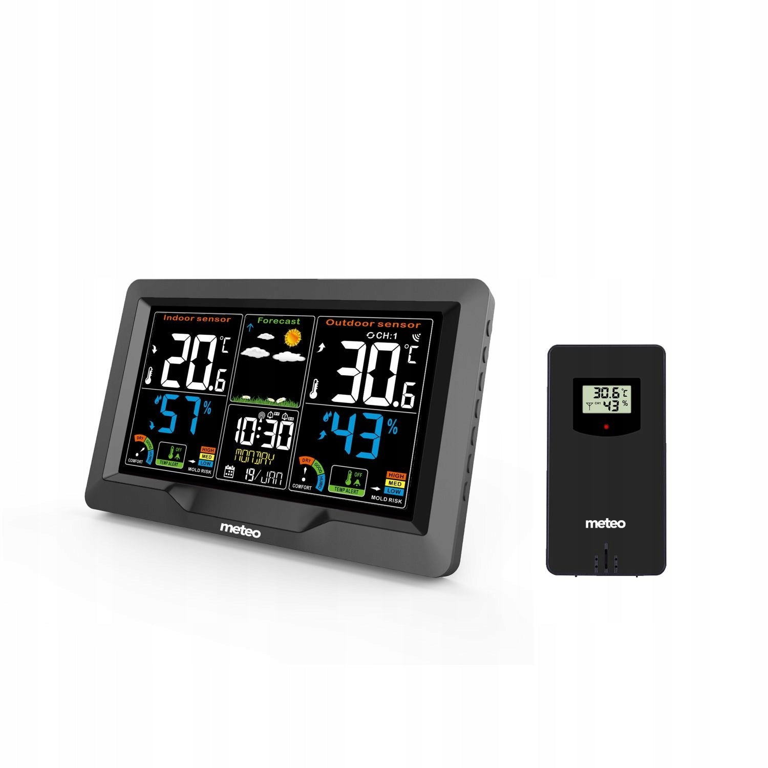 Branded home weather station with DCF METEO SP104 Official Distributor EAN (GTIN) 5907265020871