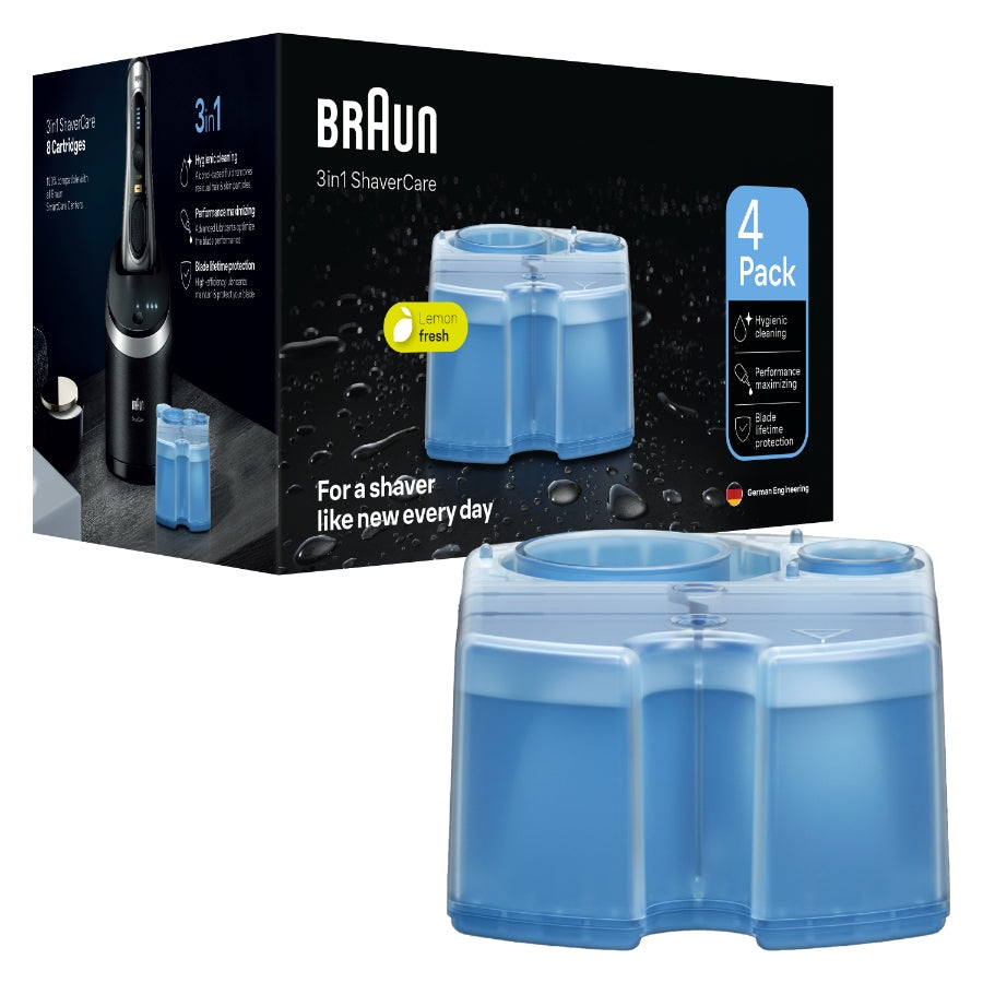 Braun 3-in-1 Refill Cartridges for SmartCare Cleaning Center, 4-Pack Packaging status original