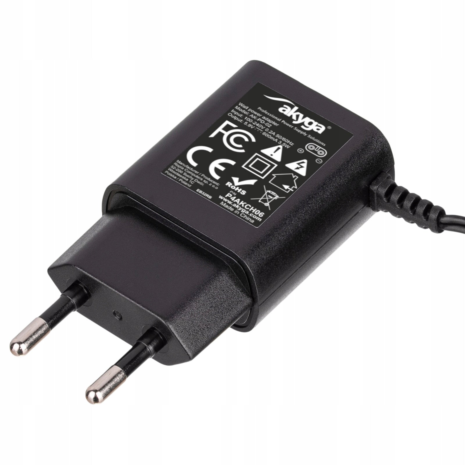 Braun Akyga AK-PD-02 Trimmer Shaver Charger Power Supply 5,9V 600mA EAN (GTIN) 5901720136442
