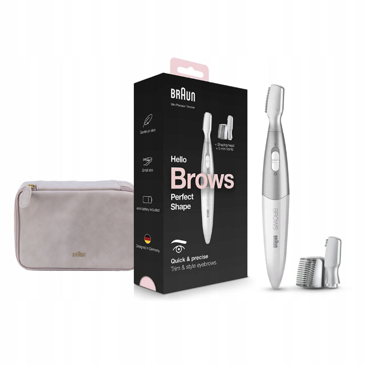 Braun FG1106 Precision Eyebrow Trimmer Women's Mini + FREEBIE