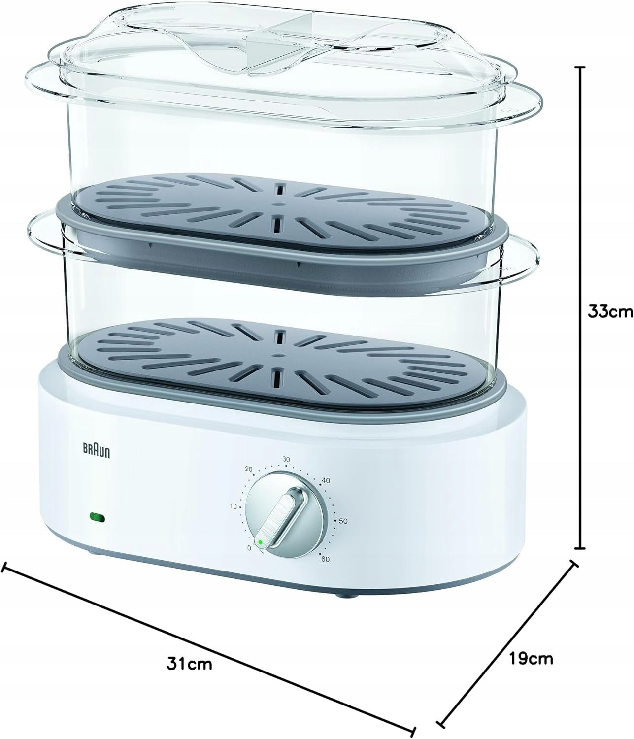 Braun FS 5100 electric steamer white 6 2L plastic 2 3kg Dominant color white