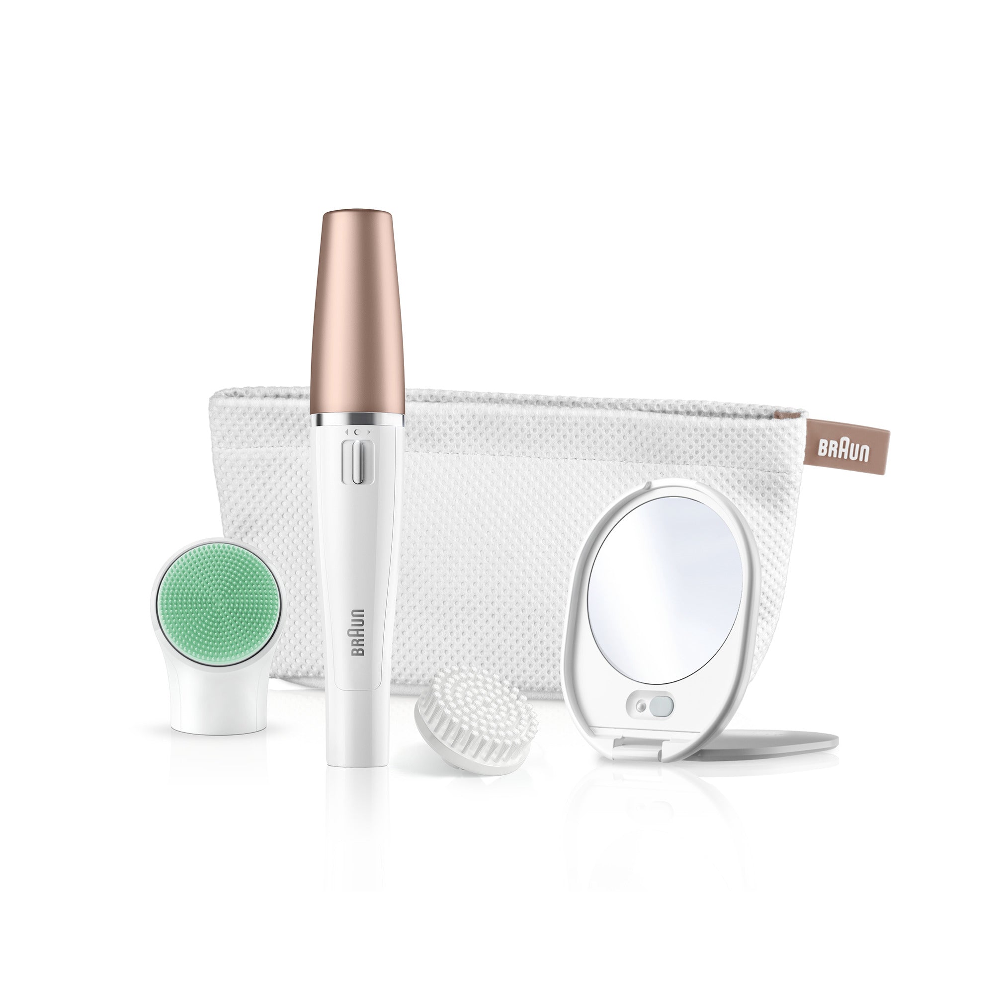 Braun FaceSpa 851V, gold, white, 1,5 V, AA, 321 g, packaging, 57 mm