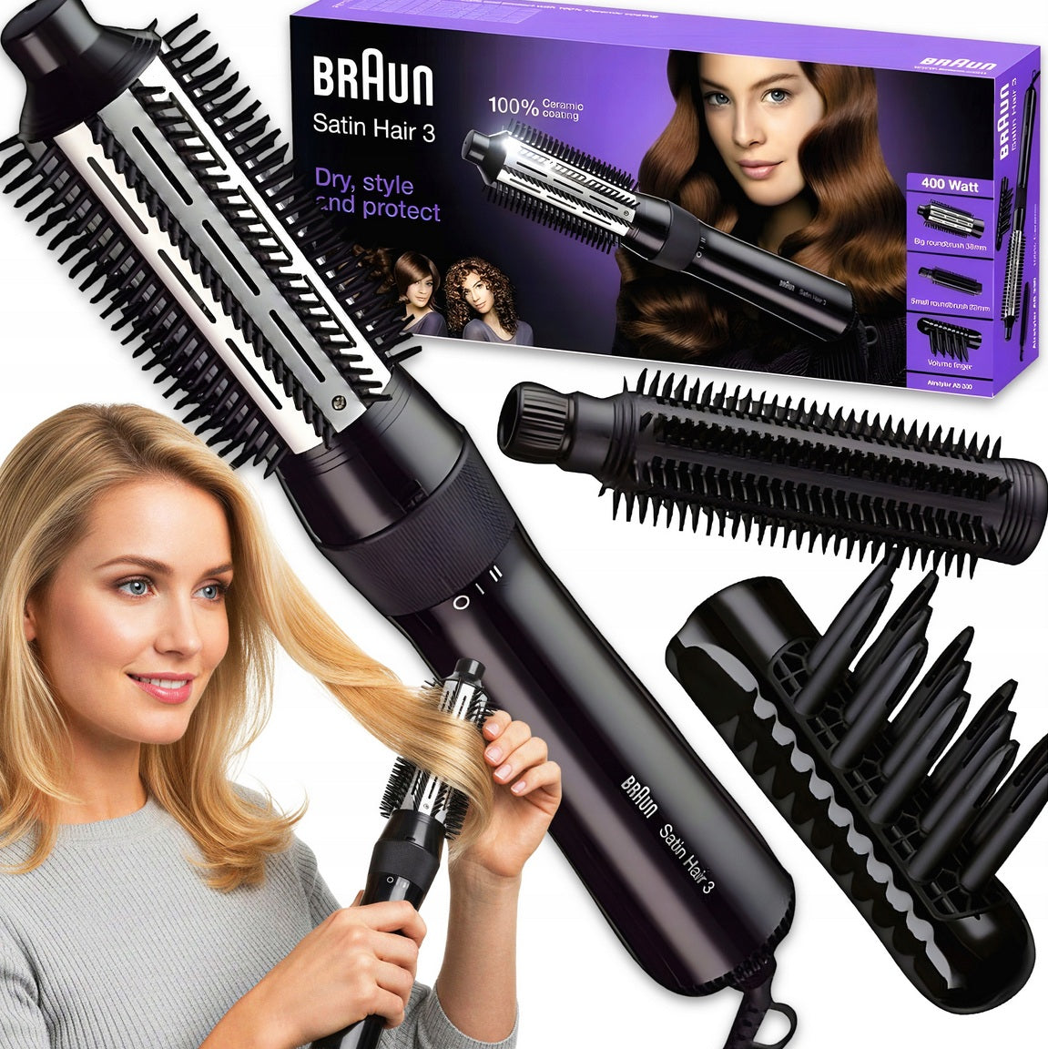 Braun HAIR DRYER V3 SATIN AS 3 30 BRAS330E