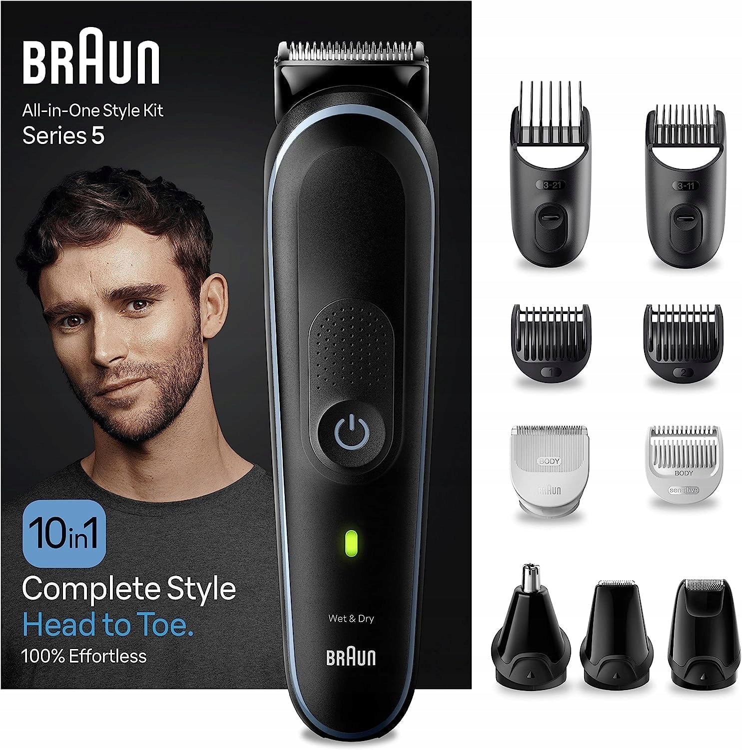 Braun MGK5445 Multifunctional hair, beard and body trimmer Packaging status original