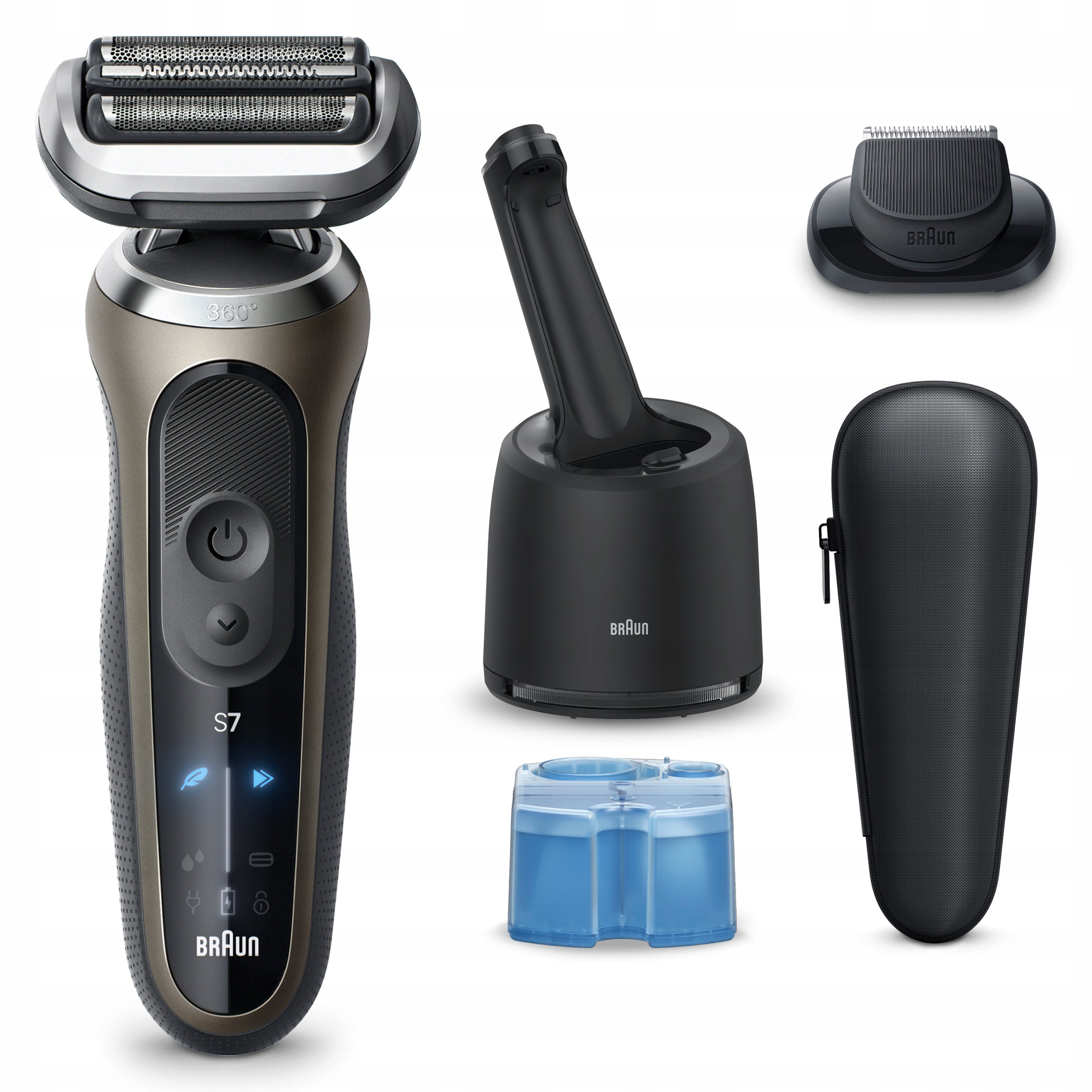 Braun Series 7, 72-C7200CC, Electric Shaver, 4-in-1 SmartCare, Gold Brand Braun