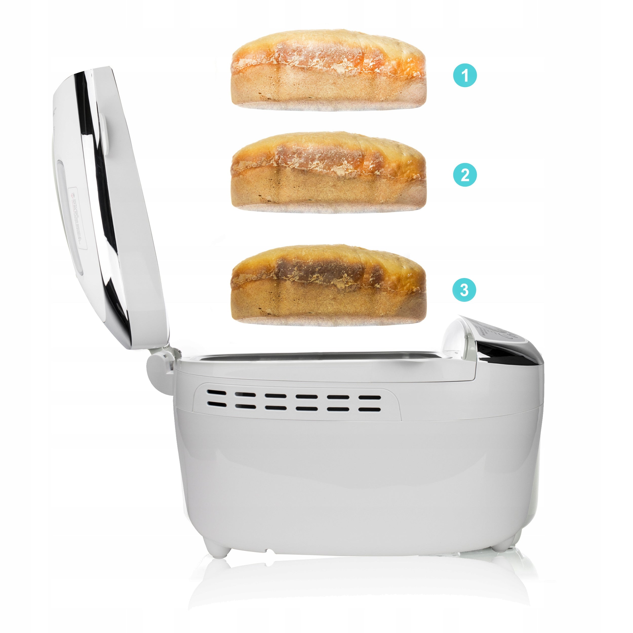 Bread maker automatic 850 W 1250 g 12 programs 2 stirrers black Brand First Austria
