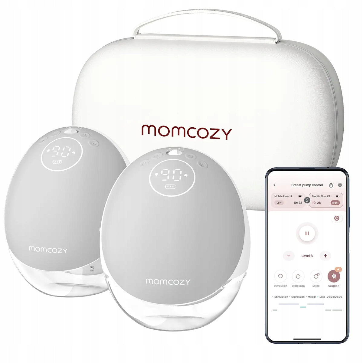Breast pump MOMCOZY M9 Double Grey
