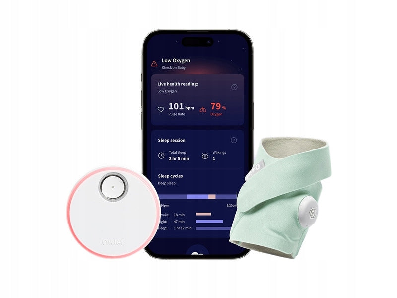 Breath monitor Owlet green with sensor and sleep prediction function