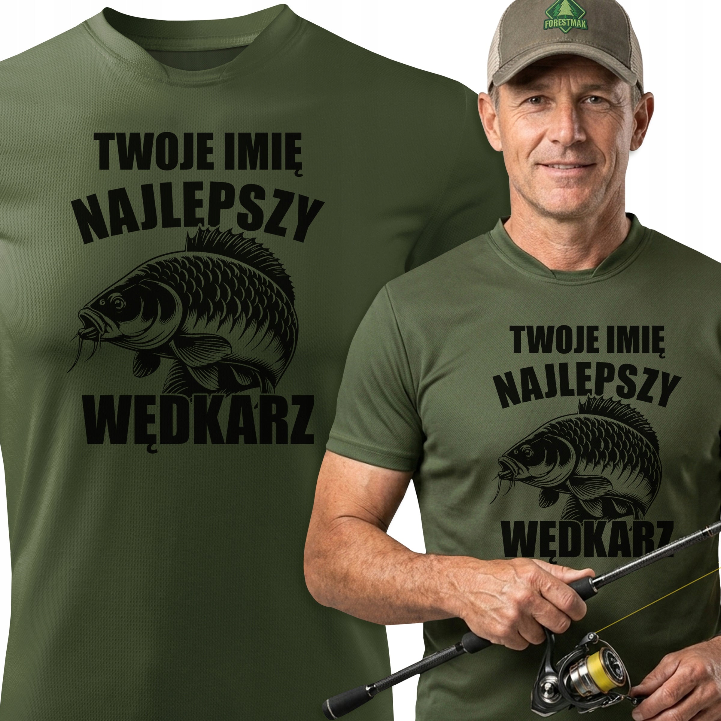 Breathable Functional Men's T-Shirt with YOUR OWN NAME for Gift