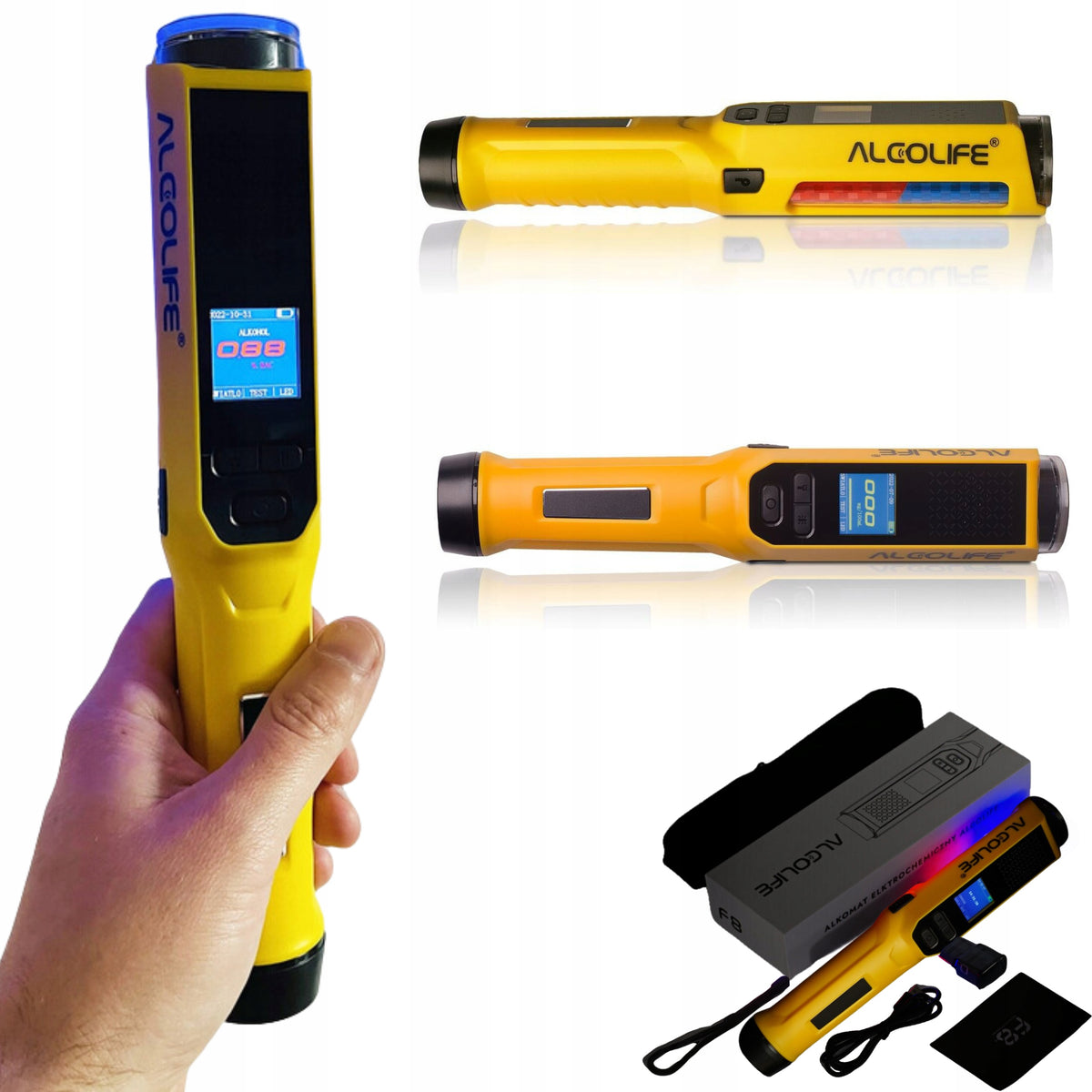 Breathalyzer ALCOLIFE F8 POLICE mouthpieceless electrochemical calibration 12m