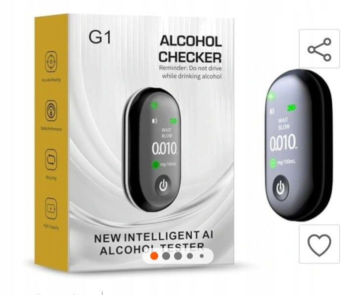 Breathalyzer G1 USB-C LED Sobriety Tester LCD Rechargeable