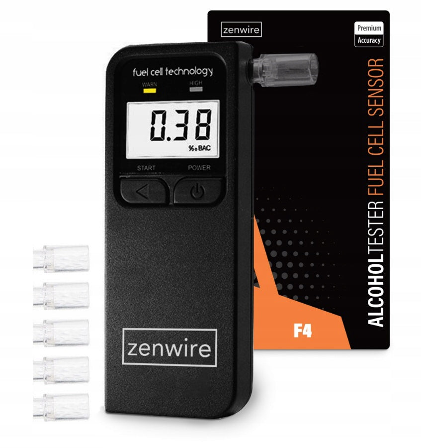 Breathalyzer Professional Electrochemical LCD Display Set of 5 Mouthpieces