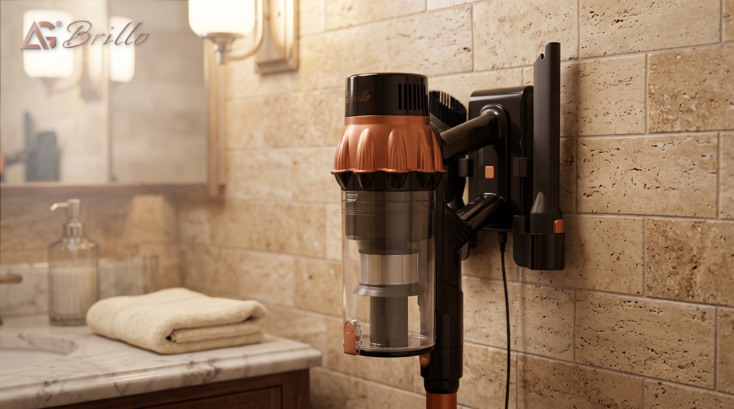 Brillo VERTICAL VACUUM CLEANER CORDLESS WIRELESS POWERFUL + FILTERS Manufacturer code SAMOCHODOWY CYKLONOWY DUŻY POJEMNIK ZESTAW