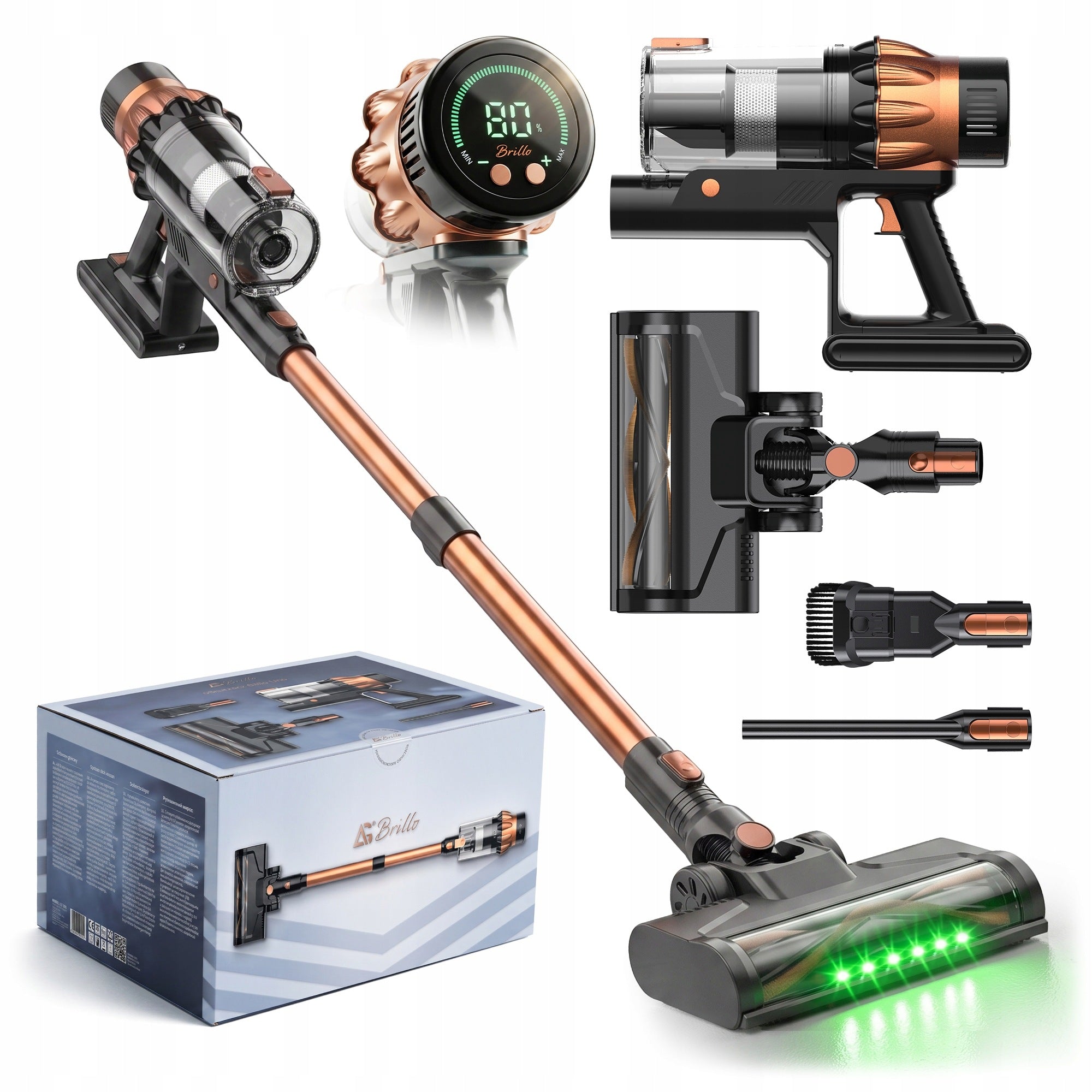 Brillo VERTICAL VACUUM CLEANER CORDLESS WIRELESS POWERFUL + FILTERS