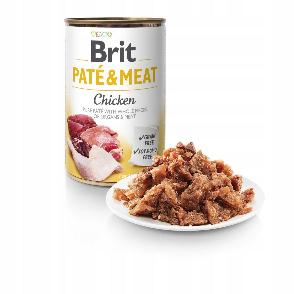 Brit Pate Meat MIX Flavours Wet Dog Food 12x400g Grain Free Brand Brit