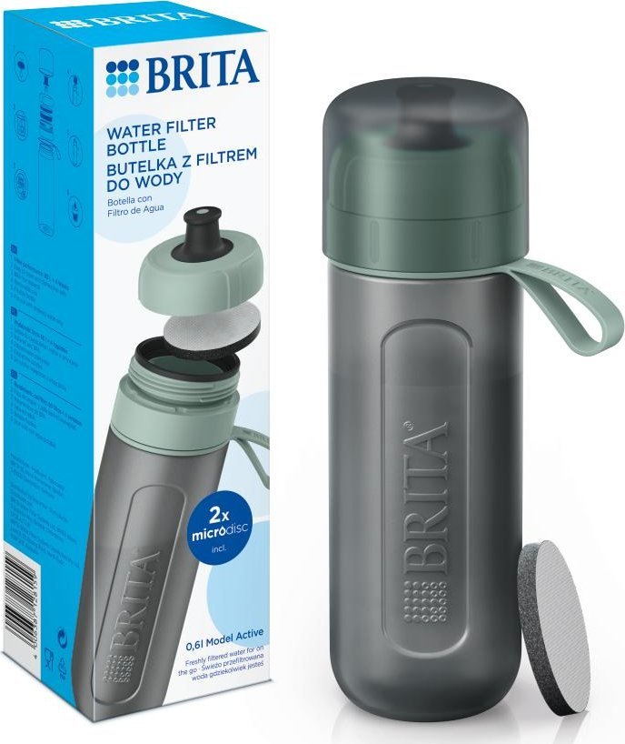 Brita Active Pastel green + 2 filters MicroDisc 600ml