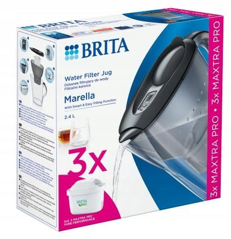 Brita Filter jug Marella 2,4l + 3 cartridges PRO Pure Performance Brand Brita