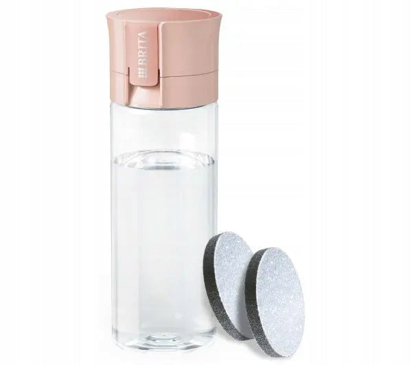 Brita Vital Pastel Peach Filter Bottle + 2 MicroDisc Filters