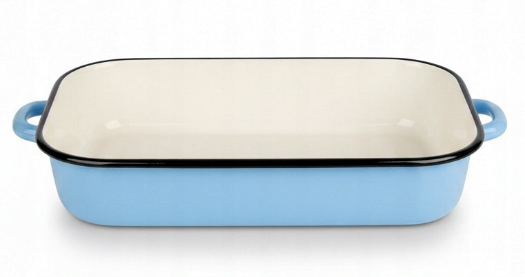 Brittany Enamel Mold Baking Sheet Retro 32x22cm Blue