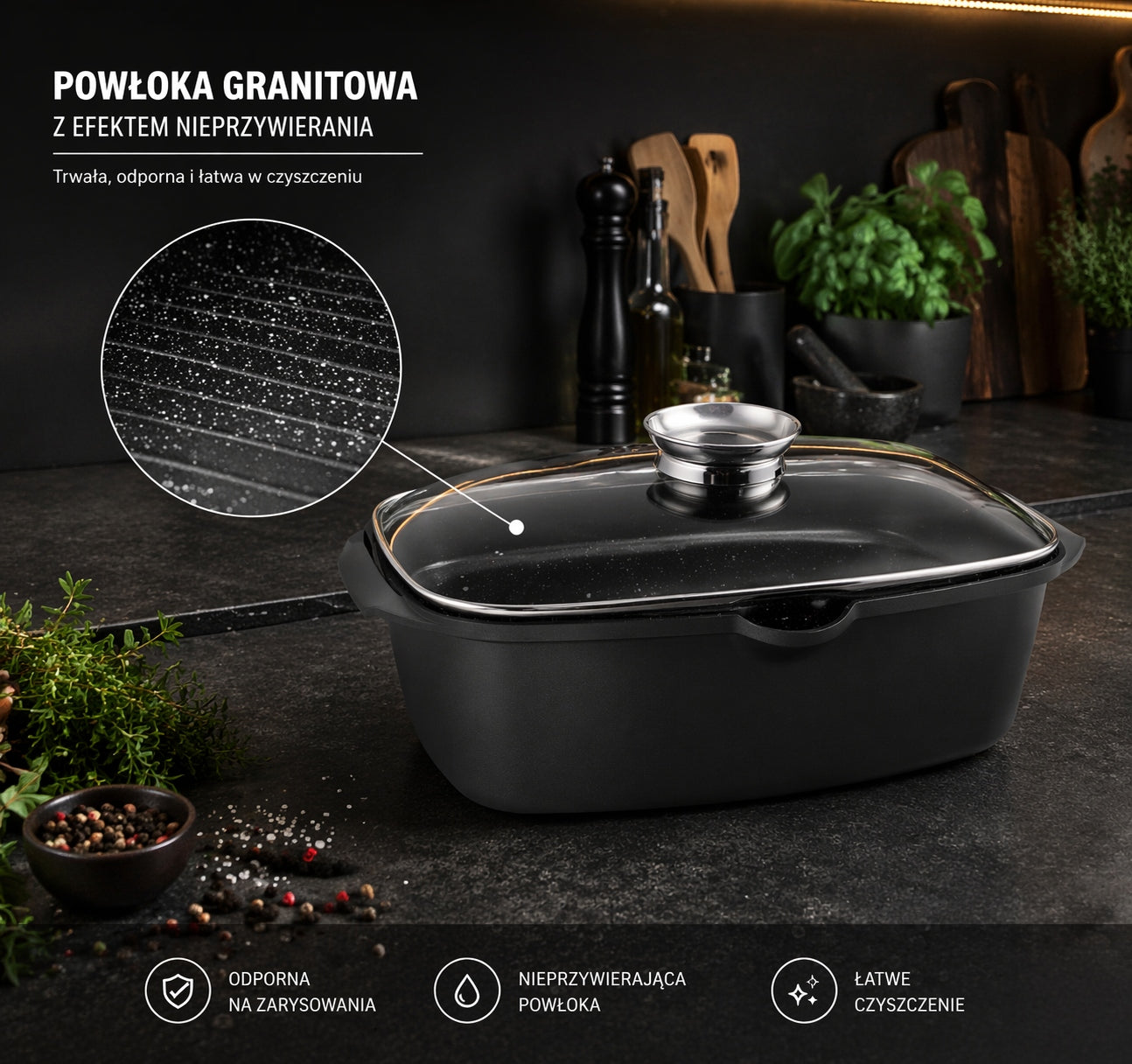 Brittany non-stick MARBLED POT GOOSEBERRY LARGE INDUCTION 6,8 l Brand Hauspremium