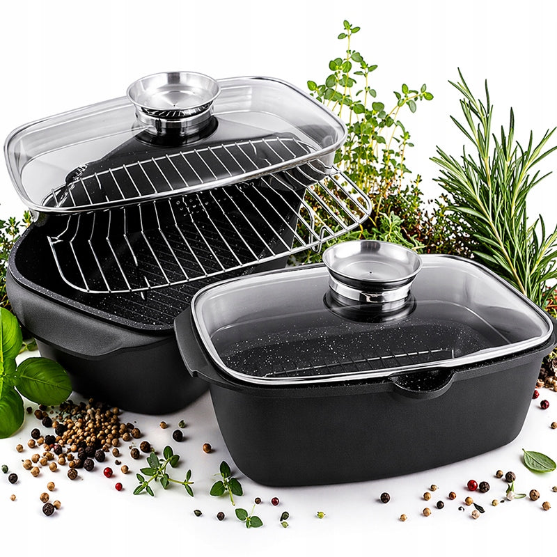 Brittany non-stick MARBLED POT GOOSEBERRY LARGE INDUCTION 6,8 l