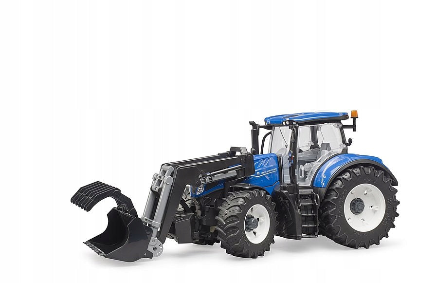 Bruder New Holland T7 tractor with loader removable wheels 03121 Packaging status original