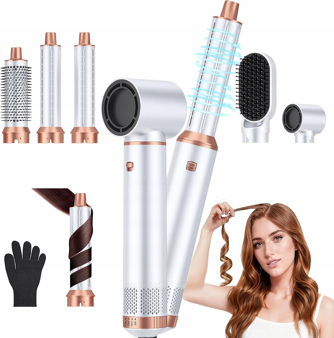 Brush Dryer- Curler 5in1 For Hair Ionization Styler