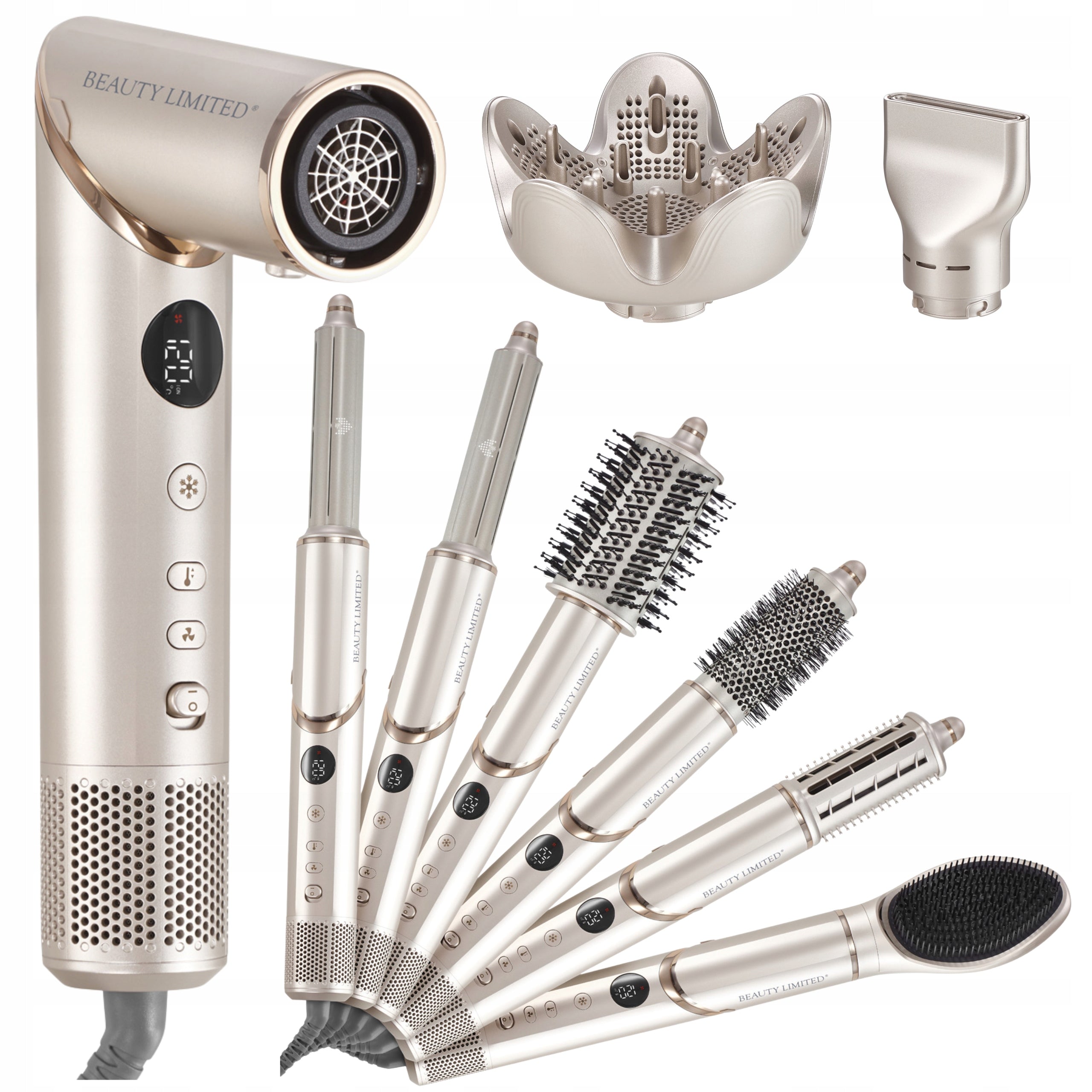 Brush Hair Dryer MULTISTYLER 8in1 IONIZATION LED AirShine 2000W