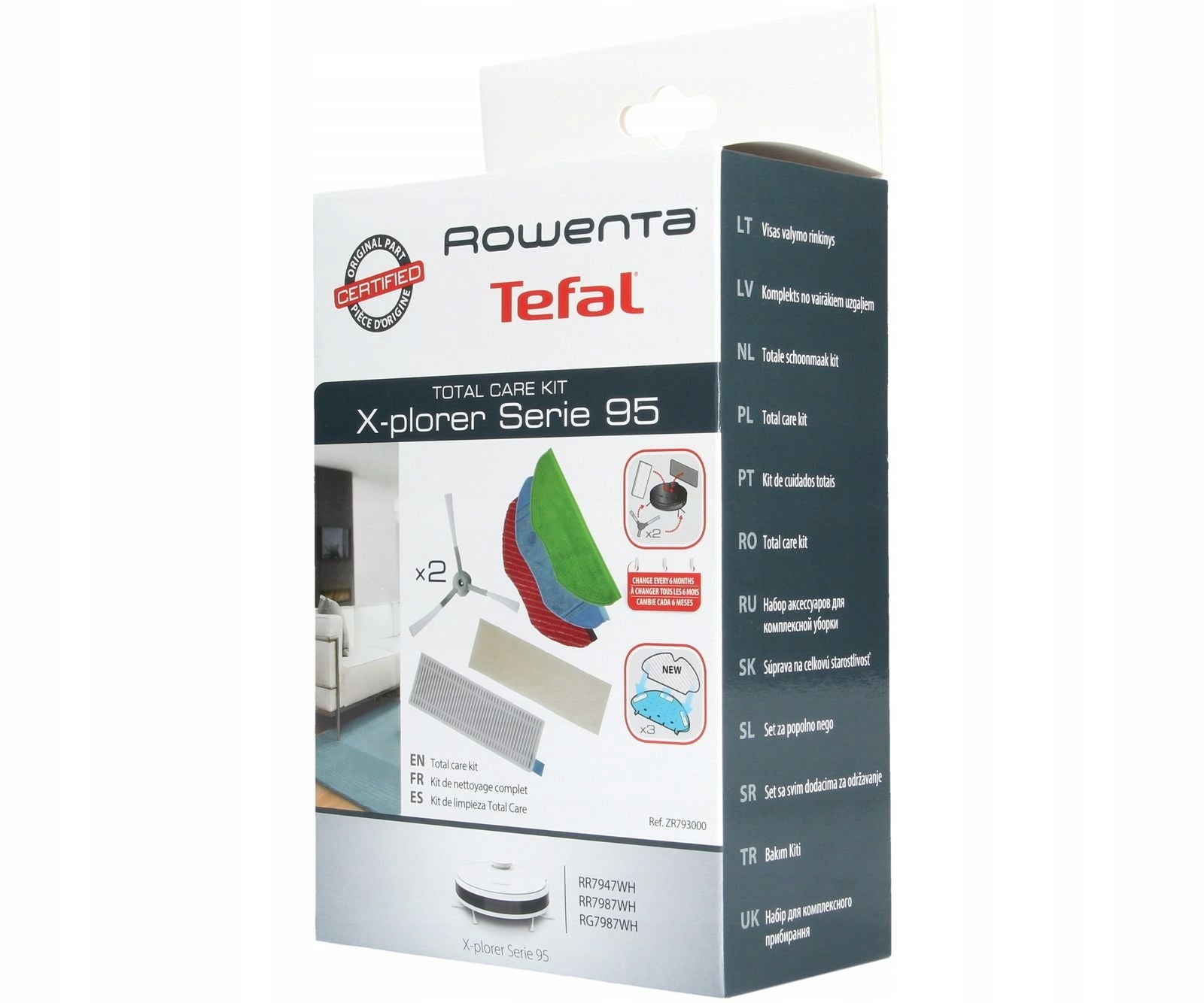 Brush and filter set TEFAL X-plorer Series 95 ZR793000 Packaging status original