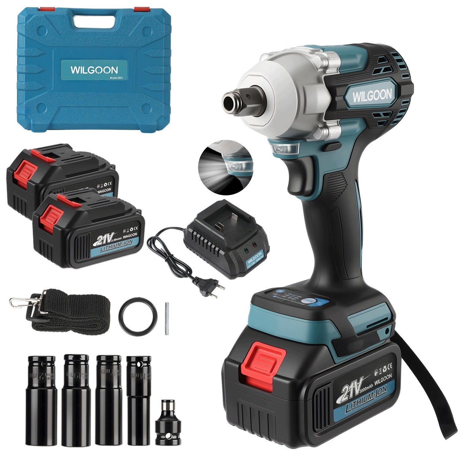 Brushless Cordless Hammer Drill/Driver with 2 3000mAh Batteries 21V