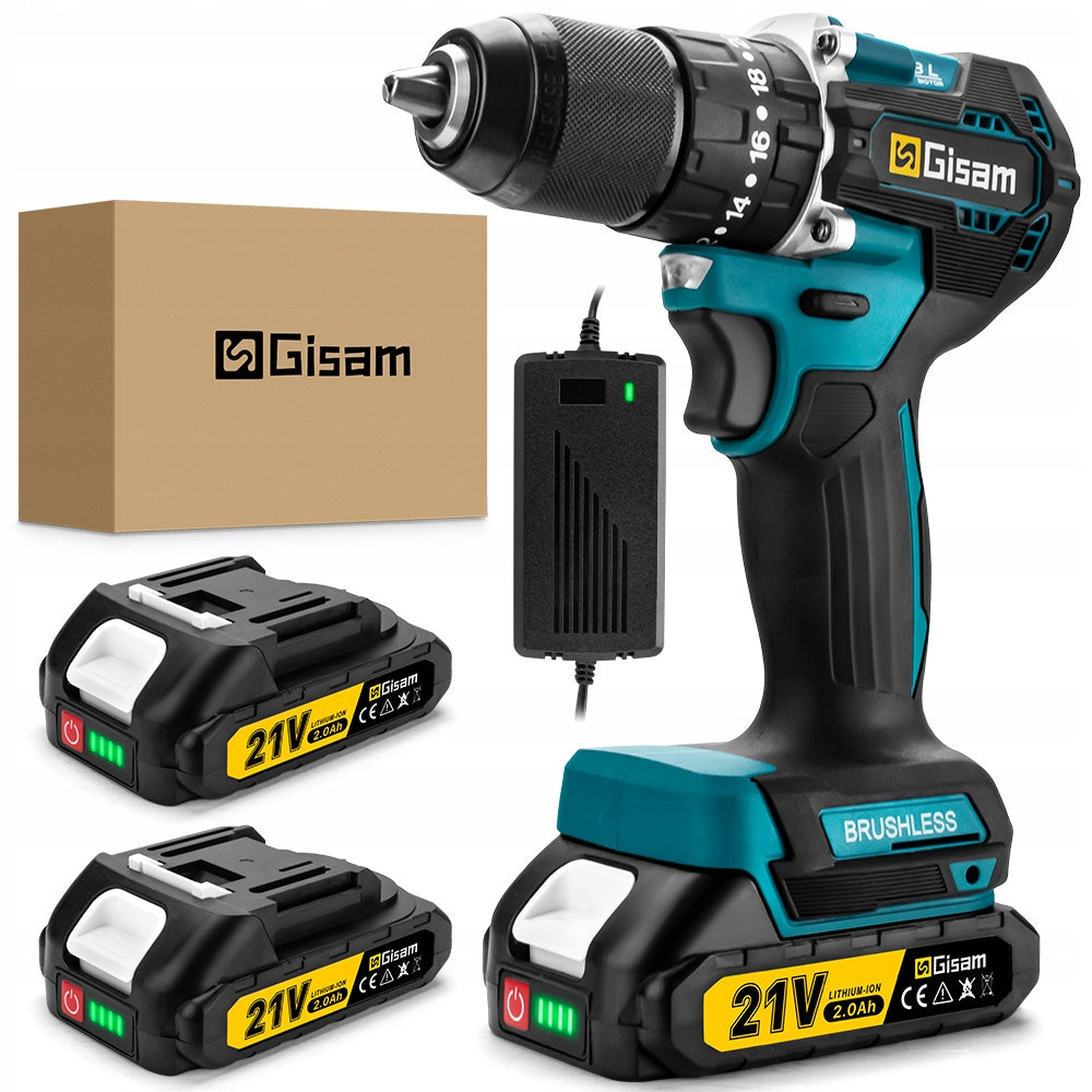 Brushless Impact Drill ,13mm Cordless Driver Screwdriver Drilling Tool