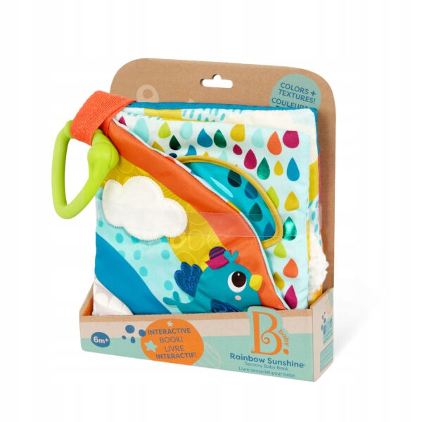 Btoys Rainbow Sunshine - interactive sensory book 6m+