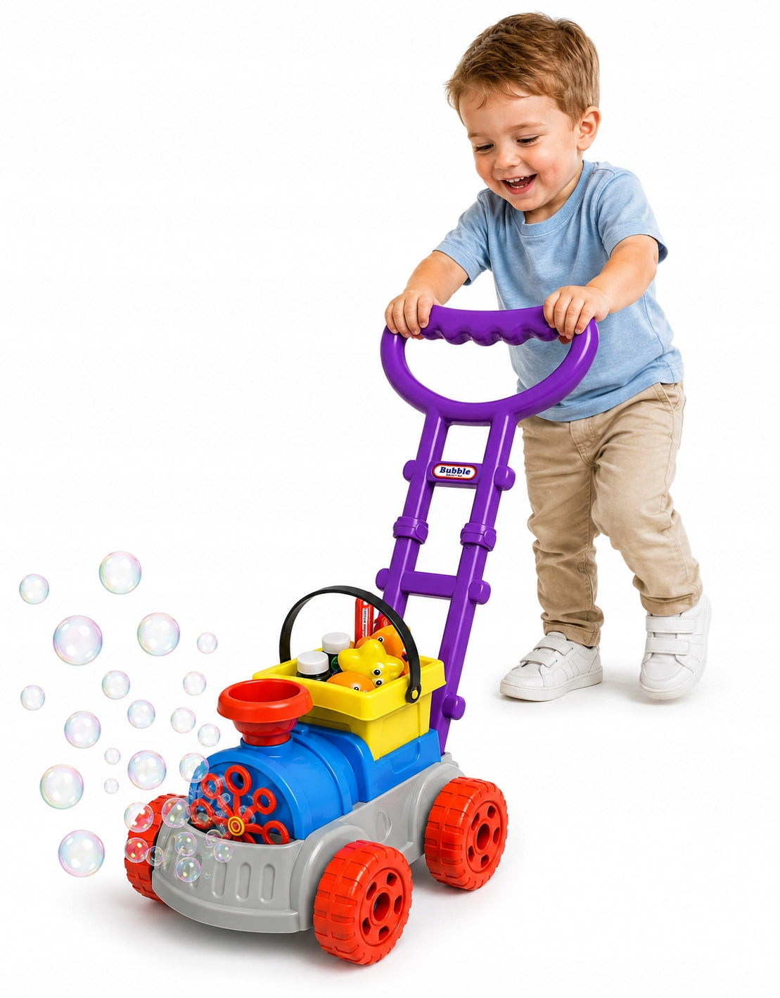 Bubbles Soap Auto Lawn Mower REALISTIC sound light toy children