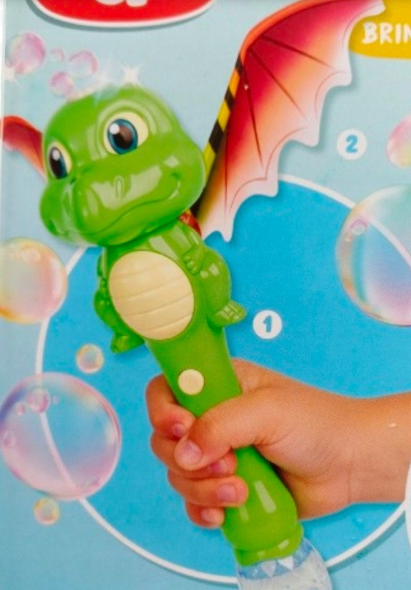 Bubbles with dragon toy with sound and light