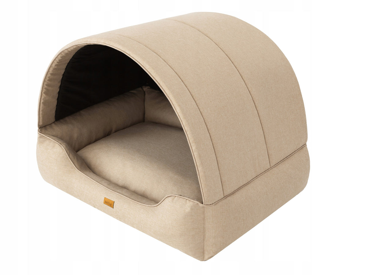 Buda, bed with visor 2in1 Dog house Cat booth Couch 82x58 cm